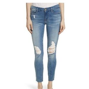 Frame Jeans Size 28. Skinny crop fit, distressed